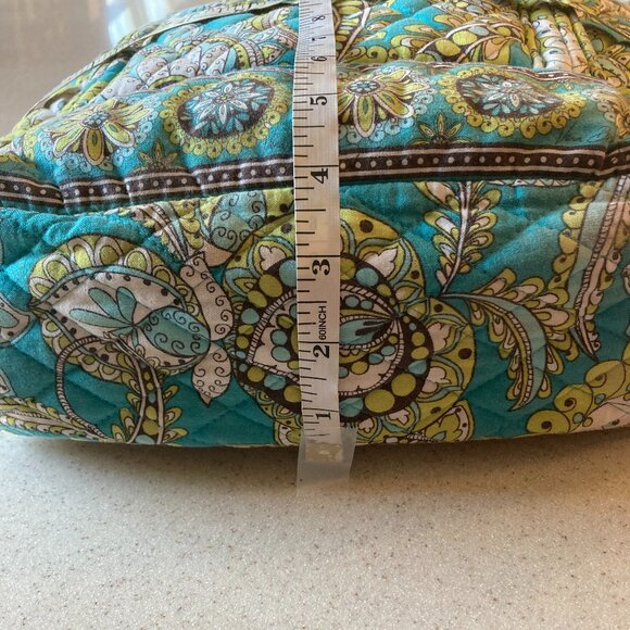 Vera Bradley Peacock Villager 9 Pocket Shoulder Bag Made in USA - Picture 10 of 16